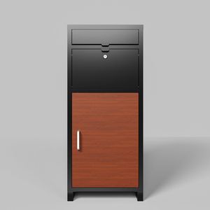 Outdoor Storage 36.6"x 15.75"x 15.75" Floor-Standing Parcel Drop <b>Box</b> with Burglary-Proof Courier Locker <b>Combination</b> <b>Lock</b> - Product Image 2