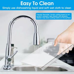 Tagliere Trasparente Antiscivolo 17.71x15.74IN, Protezione per Piano di Lavoro della Cucina, per Sala da Pranzo - Product Image 5