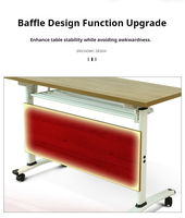 Table de conférence commerciale, bureau de réunion de grande taille, mobilier de bureau au design moderne pour hôtel, bureau et centre d'affaires