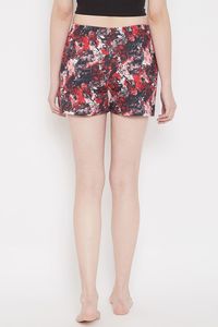 Women's Printed Abstract Pattern Shorts High Waist <b>Elastic</b> Knitted Sporty Quick Dry Regular Fit - Product Image 3