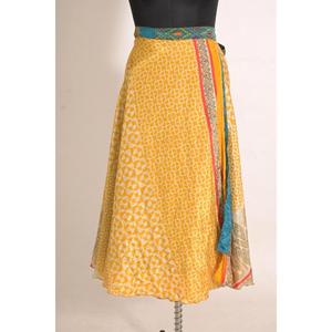 Women's Vintage Floral Printed Wrape Silk <b>Skirt</b> Handmade Customized Boho <b>Long</b> Maxi - Product Image 5
