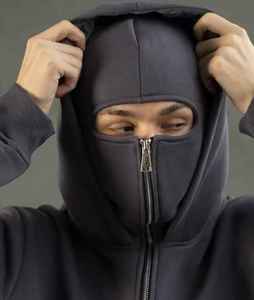 Sudadera con capucha y cremallera de diseño moderno, personalizada, de 450 g/m², para hombre, de alta calidad, estilo urbano, lisa, de algodón, con cremallera, tipo ninja. - Product Image 3