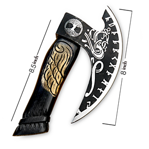 Cuchillo para Pizza de Acero Inoxidable de Alta Calidad, Cortador de Pizza Vikingo con Barba, Rebanador de Pizza para Camping - Product Image 1
