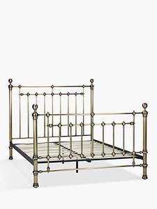 Cadre de lit en laiton élégant au charme rétro, ajoutant une touche de caractère sophistiqué au mobilier de chambre et au confort du sommeil - Product Image 4