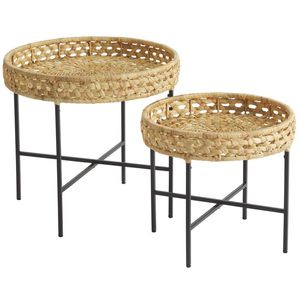 Designer Rope <b>Nesting</b> <b>Table</b> Set For Kitchen Corner Furniture With Contemporary Handmade Woven Craftsmanship Style - Product Image 3
