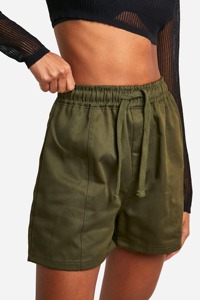 Shorts longs d'été pour femmes, taille haute, respirants, en coton, avec logo personnalisé, pour le sport - Product Image 3
