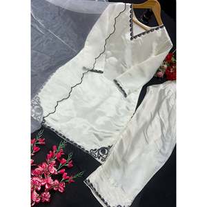 Ensemble haut et bas de soirée pour femmes, avec dupatta fantaisie - Product Image 6