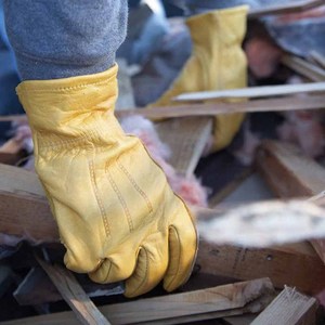 Gants de sécurité industriels robustes en cuir de vachette grainé renforcé, protection des mains, gants durables pour activités de plein air - Product Image 3