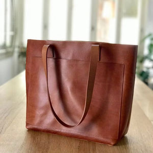 กระเป๋าถือหนังแท้แฟชั่นขนาดใหญ่กระเป๋าสะพายไหล่หนึ่งใบมีซิป LTB-0308ปิด - Product Image 1