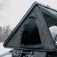 Tente de toit rigide toutes saisons avec couverture rigide résistante à la neige et grandes fenêtres latérales, tente de camping imperméable pour toit de voiture pour SUV