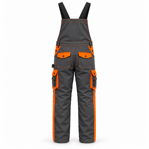 Salopette de travail pour hommes avec logo personnalisé, multi-poches, vêtements de travail de construction, genoux renforcés, bretelles réglables, rangement pour outils - Product Image 3