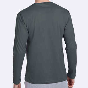 Camiseta de Manga Larga para Hombre, Algodón y Poliéster, Logotipo Personalizado, Manga Completa, Diseño Sólido, Ropa de Moda para Exteriores - Product Image 5