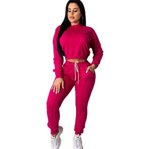 Ensemble jogging pour femme, Streetwear, en coton, décontracté, pantalon Long à capuche, fermeture éclair, couture irrégulière, automne, hiver, lot de 2 pièces - Product Image 4