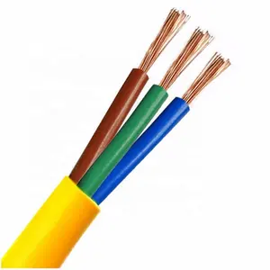 Cable de alimentación RVV Cable 2/3/4/5 Cable 1mm 2/2mm 2/2MM/4mm 2/6 mm2 CCC/CCB Nueva chaqueta de PVC 100M