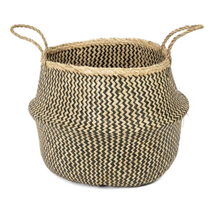 <b>Large</b> capacity raffia foldable storage <b>basket</b> with customized sizes seagrass belly <b>baskets</b> cheapest price - Product Image 1