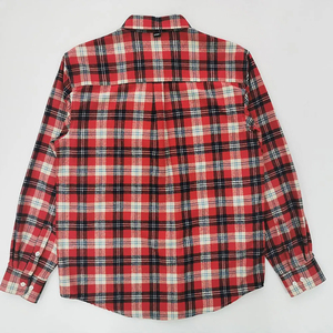 เสื้อเชิ้ตลายสก็อตสีแดงลดราคาพิเศษ MOQ ต่ำ เสื้อเชิ้ตแขนยาวสไตล์คนตัดไม้ รับปักโลโก้ เสื้อแฟลนเนลสตรีทแวร์ - Product Image 2