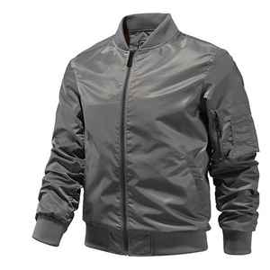 Custom Eco-Friendly Crew Neck Puff Printed Plus Size Waterproof Polyester/Cotton <b>Bomber</b> <b>Jacket</b> <b>Summer</b> <b>Men</b>/Unisex High Quality - Product Image 2