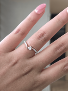 Anillo Abierto con Diamante Cultivado en Laboratorio de 0.35 Ct, Oro de 14K, Ajustable, Certificado IGI, Joyería de Lujo para Mujer - Product Image 1