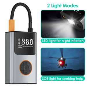 Compressore d'Aria Portatile Mini con Display Digitale LED, Gonfiatore Pneumatici 150 PSI, Ugello Gonfiabile, Power Bank di Emergenza SOS per Situazioni di Emergenza - Product Image 5