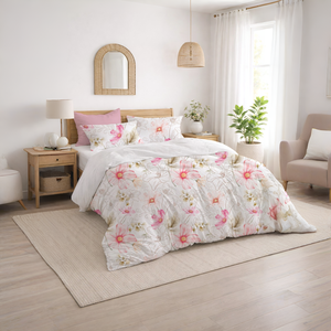 Washed Cotton Duvet Cover <b>Set</b> Soft Cozy <b>Comforter</b> Cover with Pillowcases, Hidden Zipper Corner Ties - Product Image 1