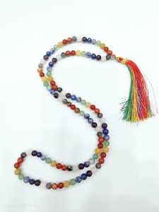 Collier Mala Religieux en Cristal de Lapis Lazuli Bleu avec Pompon, Forme Irrégulière, Fait Main, Écologique - Product Image 6