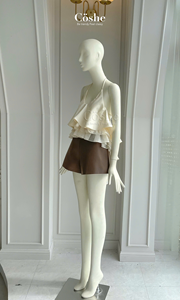 Coshe <span class=keywords><strong>Caroline</strong></span> Top Phong Cách nhiều lớp dây cổ hàng đầu với mở trở lại thời trang Hàn Quốc bên đường phố nhìn trang phục hàng ngày bãi biển mùa hè - Product Image 4