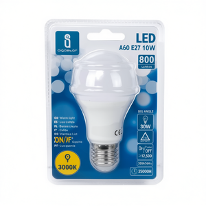Lampadina LED A60 E27 10W 3000K Luce Calda 800Lm Ampio Angolo 25000H Durata - Product Image 2