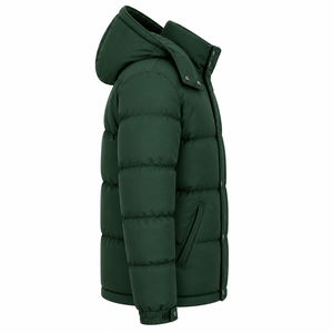 Wholesale Men's Hooded Puffer <b>Jacket</b> Plain Dyed Custom Design <b>Winter</b> Quilted Padded Breathable <b>Waterproof</b> Outerwear Factory - Product Image 3