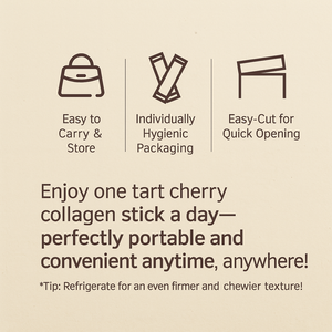 Pâte Molle à la Cerise Acidulée et aux Peptides Marins, 15 Bâtonnets – Snack Beauté Coréen - Product Image 6