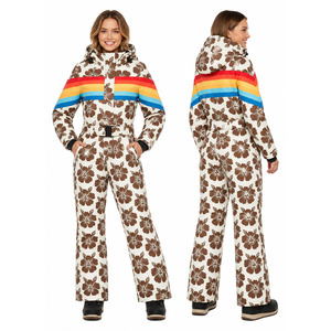Custom <b>Women</b>’s Floral Print <b>One</b> <b>Piece</b> <b>Ski</b> <b>Suit</b> Hooded Snowboard Jumpsuit Winter Snow Sportswear - Product Image 3