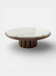 Meubles de décoration intérieure haut de gamme, table en marbre sophistiquée, table basse ronde glamour, table de décoration intérieure moderne, table luxueuse - Product Image 5
