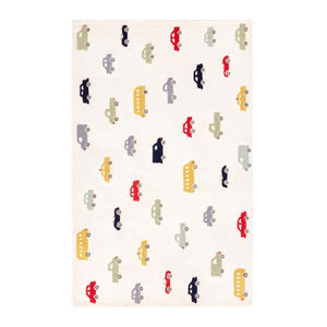 Alfombra de Lana Hecha a Mano, Diseño de Autos Coloridos, Alfombra Infantil Suave de Pelo Medio para Cuarto de Niños, Sala de Juegos y Dormitorio - Product Image 3