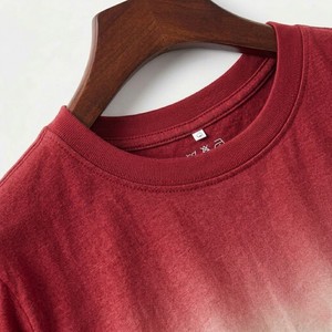Camiseta Deportiva MEYBA para Hombre, Color Rojo Degradado, Manga Corta, 100% Algodón, Cuello Redondo, Corte Regular Informal, Transpirable, Tejido de Punto, para Verano - Product Image 3