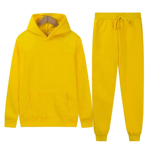 Survêtements Homme Personnalisés de Haute Qualité 100% Coton Épais Manches Longues Couleur Unie Épaules Tombantes Tenue Décontractée Survêtements à Capuche - Product Image 5