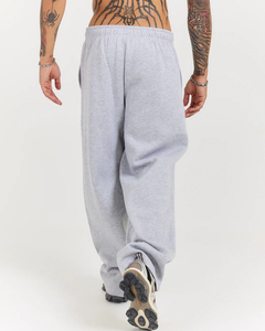 Pantalon de jogging en coton 100% 345 GSM avec logo personnalisé, coupe large élastique, épais, pour homme, décontracté, mi-hauteur, disponible en OEM - Product Image 4