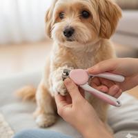 Coupe-ongles professionnel classique en plastique YOMMY avec arrêt de sécurité et ressort ergonomique pour le toilettage des chats