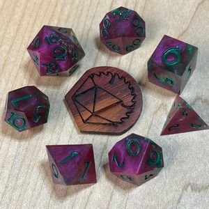 Elegant Resin Core Wooden <b>Dice</b> <b>Set</b> Signature Wood Fusion Gaming <b>Dice</b> Crystal Resin Embedded <b>Dice</b> Collection Mastercraft Wooden - Product Image 4