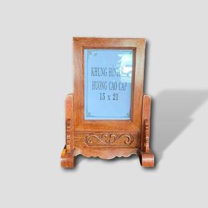 Cadre photo en bois de rose sculpté fait main, support photo ancestral en bois pour autel domestique - Product Image 5