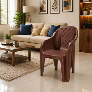 Modern Durable Plastic Leisure Living Room Chair with Slat Back Design Stackable Polyester Liner for Home Furniture Use Bedroom - Product Image 4