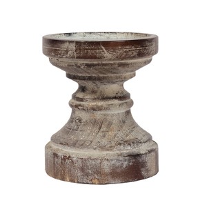 Porte-bougie artisanal en bois de Sheesham, style antique, vente en gros |   Moradabad Inde - Product Image 5