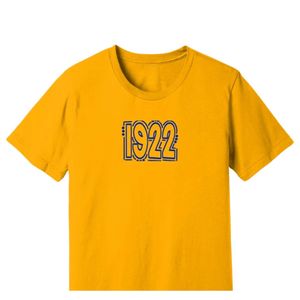 Camiseta Gráfica Vintage 1922 para Mujer, Diseño Personalizado Inspirado en los 80, Manga Corta, Cuello Redondo, Ropa Casual Retro de Moda - Product Image 1