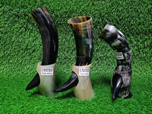 Ensemble de cornes à boire viking, artisanat naturel fait à la main, célébrez votre héritage, des légendes nordiques à votre table - Product Image 4