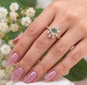 Oval Natural <b>Moss</b> <b>Agate</b> <b>Ring</b> Rose Gold Plated Handmade Luxury Women's Wedding Engagement Anniversary <b>Ring</b> Fine Jewelry - Product Image 2