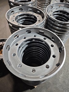 Nouvelles jantes de remplacement pour camion 22.5x8.25 11R22.5, en alliage d'aluminium forgé, sans chambre à air, finition argentée, modèle Foton, garantie 5 ans - Product Image 5
