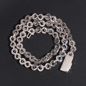 Luxury Moissanite Iced Out Cuban Link Chain <b>Necklace</b> Hip Hop Jewelry Gold/Silver Plated Sterling Silver <b>Statement</b> Piece - Product Image 3