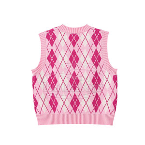 Precio barato Adultos Mujeres Chaleco de punto recortado Diseñador de color sólido Mujeres Chaleco de punto recortado - Product Image 2