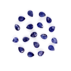 Saphirs bleus naturels de Bangkok, taille poire calibrée 3x4mm, pierres précieuses de saphir bleu naturel facettées pour la création de bijoux - Product Image 2