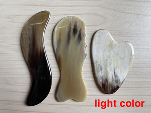 Planche de massage Gua Sha en corne de buffle naturelle pour femmes et hommes, outil traditionnel de massage corporel et de soin du visage - Product Image 2