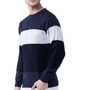 Wholesale ODM Customizable Anti-Wrinkle Autumn Regular Fit <b>Wool</b>/Polyester Men's Crewneck Soft Knitted Long Sleeve Pullover - Product Image 4