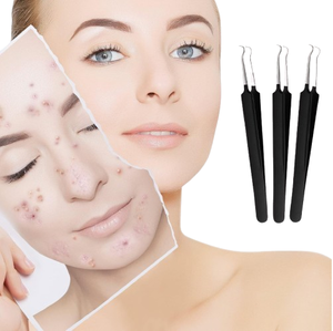 Pince à points noirs pour l'élimination des comédons, pince courbée pour points noirs, pince fine pour extensions de cils - Product Image 3